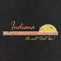 Indiana Its Not That Bad Awesome Retro State 7 Panel Mesh Trucker Snapback Hat