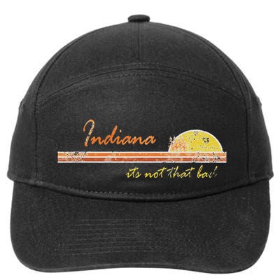 Indiana Its Not That Bad Awesome Retro State 7-Panel Snapback Hat