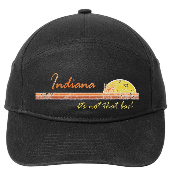 Indiana Its Not That Bad Awesome Retro State 7-Panel Snapback Hat