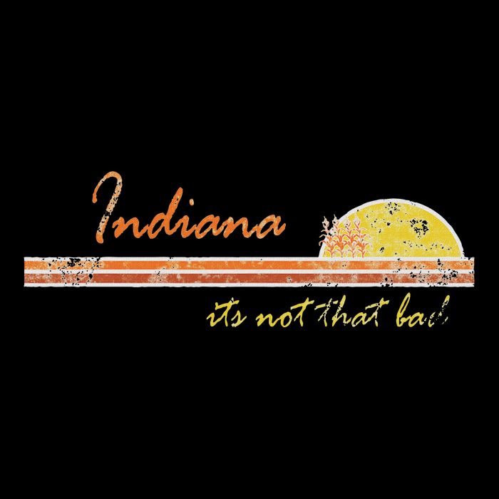 Indiana Its Not That Bad Awesome Retro State 7-Panel Snapback Hat