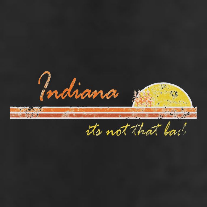 Indiana Its Not That Bad Awesome Retro State Beanie