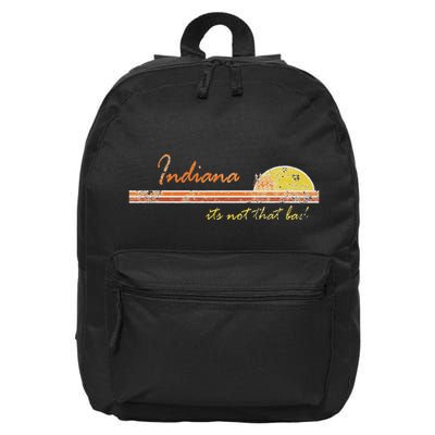 Indiana Its Not That Bad Awesome Retro State 16 in Basic Backpack