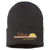 Indiana Its Not That Bad Awesome Retro State Sustainable Knit Beanie