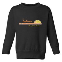 Indiana Its Not That Bad Awesome Retro State Toddler Sweatshirt