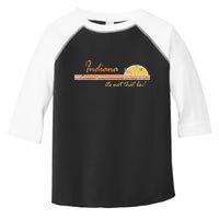 Indiana Its Not That Bad Awesome Retro State Toddler Fine Jersey T-Shirt