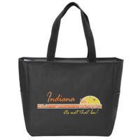 Indiana Its Not That Bad Awesome Retro State Zip Tote Bag