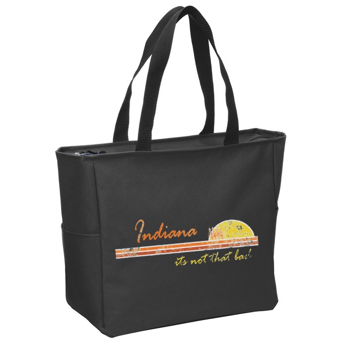 Indiana Its Not That Bad Awesome Retro State Zip Tote Bag