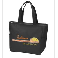Indiana Its Not That Bad Awesome Retro State Zip Tote Bag