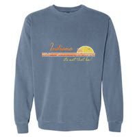 Indiana Its Not That Bad Awesome Retro State Garment-Dyed Sweatshirt