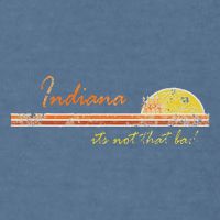 Indiana Its Not That Bad Awesome Retro State Garment-Dyed Sweatshirt