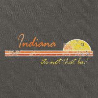 Indiana Its Not That Bad Awesome Retro State Cotton Canvas Backpack