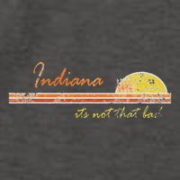 Indiana Its Not That Bad Awesome Retro State Vector Backpack