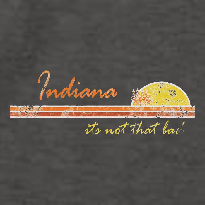 Indiana Its Not That Bad Awesome Retro State Vector Backpack