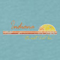 Indiana Its Not That Bad Awesome Retro State Sueded Cloud Jersey T-Shirt