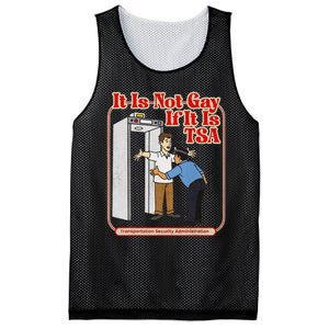 It Is Not Gay If It Is Tsa Funny Precheck Airport Security Mesh Reversible Basketball Jersey Tank