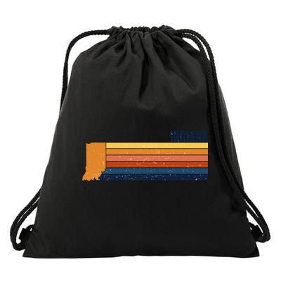 Retro Vintage Indiana Drawstring Bag