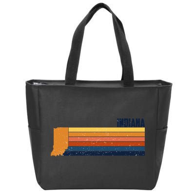 Retro Vintage Indiana Zip Tote Bag