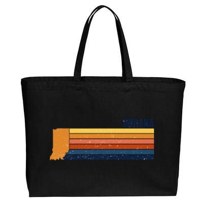 Retro Vintage Indiana Cotton Canvas Jumbo Tote