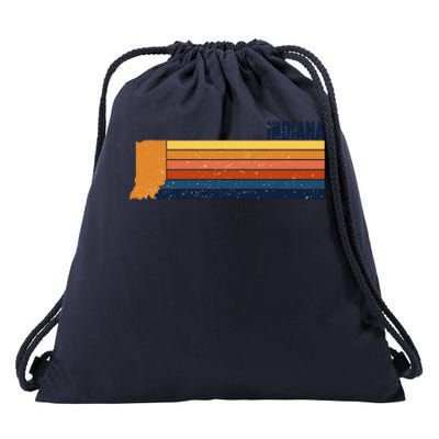 Retro Vintage Indiana Drawstring Bag