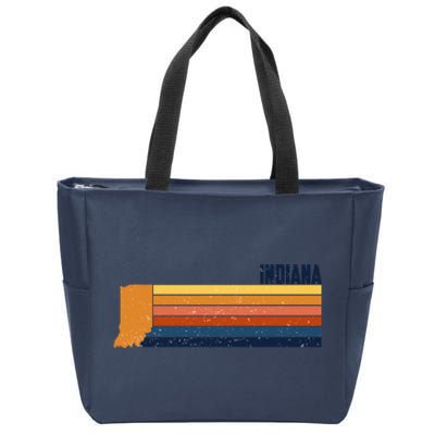 Retro Vintage Indiana Zip Tote Bag