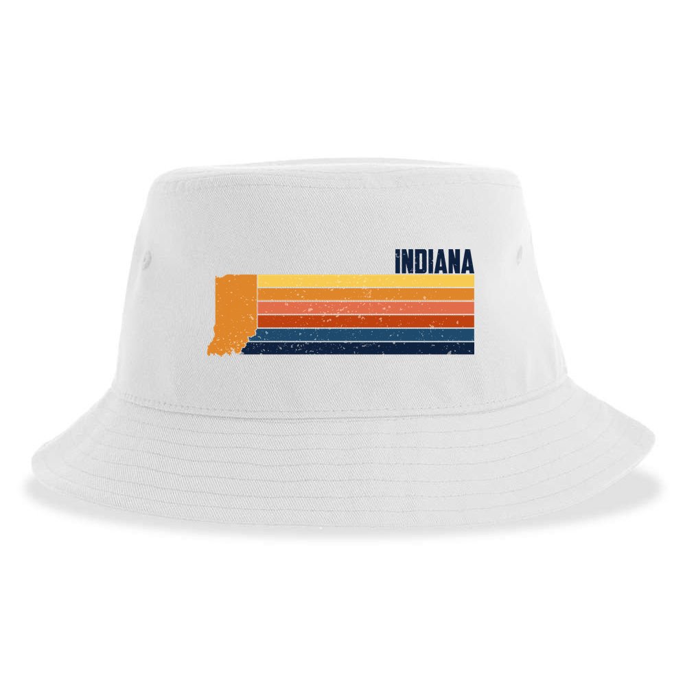 Retro Vintage Indiana Sustainable Bucket Hat