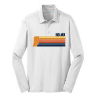 Retro Vintage Indiana Silk Touch Performance Long Sleeve Polo