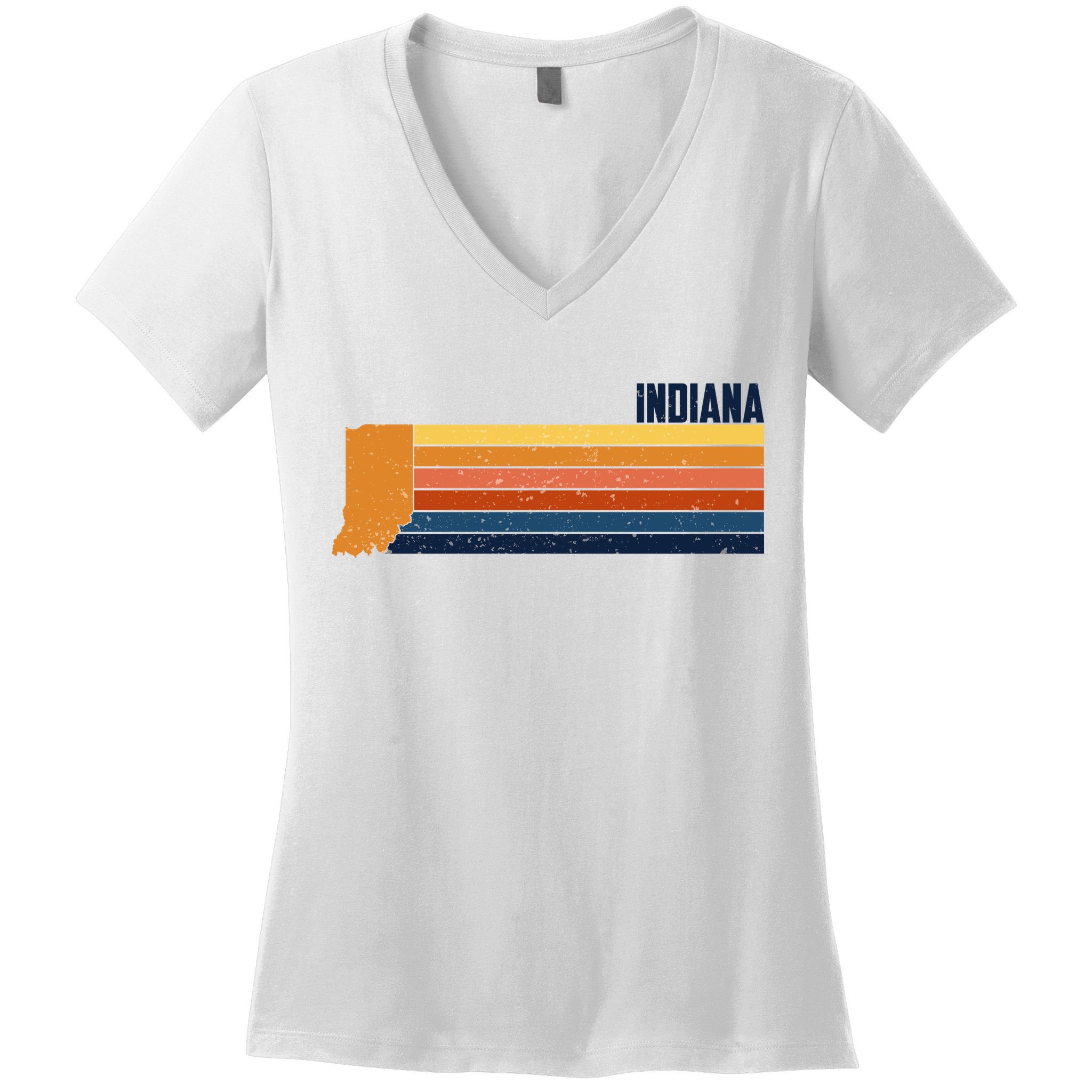 Retro Vintage Indiana Women's V-Neck T-Shirt
