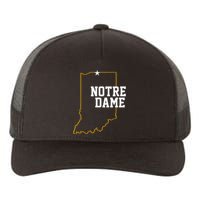 Indiana In N.O.T.R.E D.A.M.E State Of Indiana Yupoong Adult 5-Panel Trucker Hat