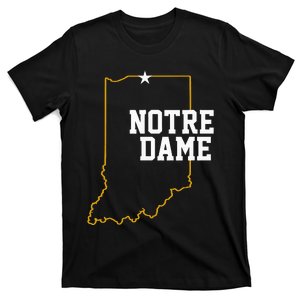 Indiana In N.O.T.R.E D.A.M.E State Of Indiana T-Shirt