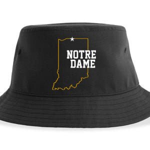 Indiana In N.O.T.R.E D.A.M.E State Of Indiana Sustainable Bucket Hat