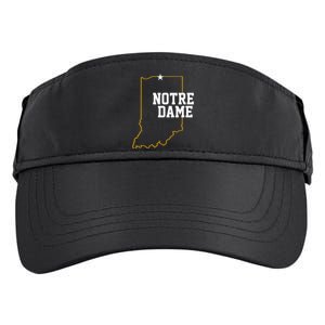 Indiana In N.O.T.R.E D.A.M.E State Of Indiana Adult Drive Performance Visor