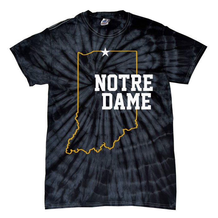 Indiana In N.O.T.R.E D.A.M.E State Of Indiana Tie-Dye T-Shirt