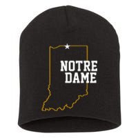 Indiana In N.O.T.R.E D.A.M.E State Of Indiana Short Acrylic Beanie