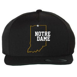 Indiana In N.O.T.R.E D.A.M.E State Of Indiana Wool Snapback Cap