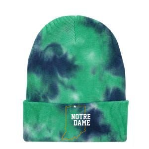 Indiana In N.O.T.R.E D.A.M.E State Of Indiana Tie Dye 12in Knit Beanie