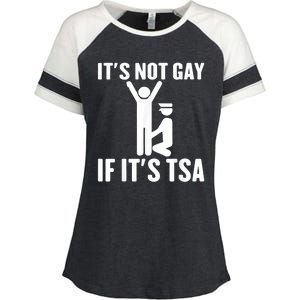 It Is Not Gay If It Is Tsa Funny Security Airline Lovers Enza Ladies Jersey Colorblock Tee