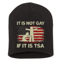 It Is Not Gay If It Is Tsa Security Vintage Usa Flag Short Acrylic Beanie