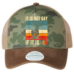 It Is Not Gay If ItS Tsa Funny Security Outfit Retro Legacy Tie Dye Trucker Hat