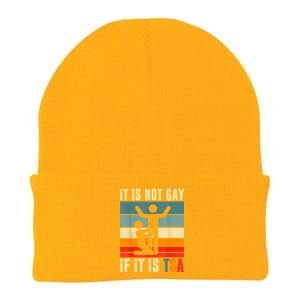 It Is Not Gay If ItS Tsa Funny Security Outfit Retro Knit Cap Winter Beanie