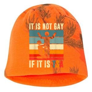 It Is Not Gay If ItS Tsa Funny Security Outfit Retro Kati - Camo Knit Beanie