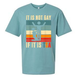 It Is Not Gay If ItS Tsa Funny Security Outfit Retro Sueded Cloud Jersey T-Shirt