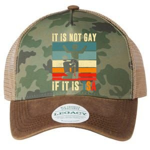 It Is Not Gay If ItS Tsa Funny Security Outfit Retro Legacy Tie Dye Trucker Hat