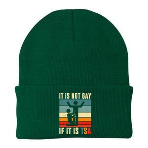 It Is Not Gay If ItS Tsa Funny Security Outfit Retro Knit Cap Winter Beanie