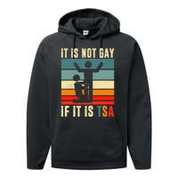 It Is Not Gay If ItS Tsa Funny Security Outfit Retro Performance Fleece Hoodie