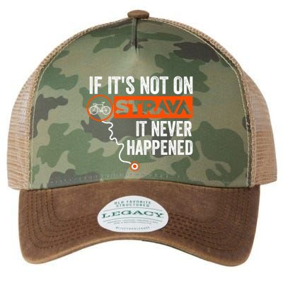 If Its Not On Strava It Never Happened Funny Cyclist Dad Gift Legacy Tie Dye Trucker Hat