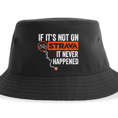 If Its Not On Strava It Never Happened Funny Cyclist Dad Gift Sustainable Bucket Hat