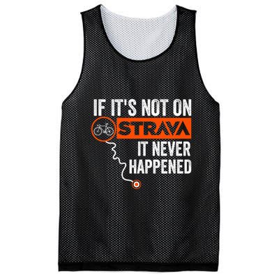 If Its Not On Strava It Never Happened Funny Cyclist Dad Gift Mesh Reversible Basketball Jersey Tank