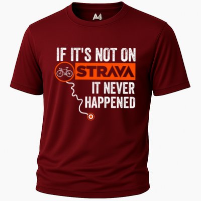 If Its Not On Strava It Never Happened Funny Cyclist Dad Gift Performance Shirt