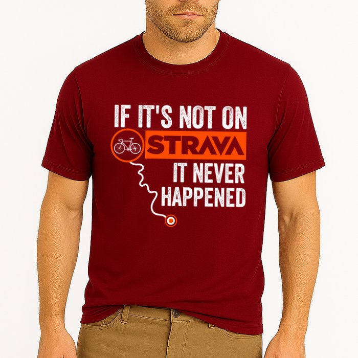 If Its Not On Strava It Never Happened Funny Cyclist Dad Gift Performance Shirt