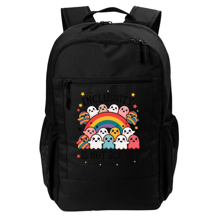 Inclusivity Is Not Scary  Cute Ghost Welcome Here Funny Backpack
